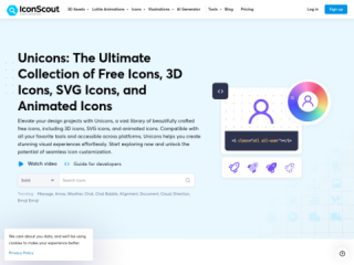 Unicons: Free SVG Icons, 3D Icons, Animated Icons, and Icon Fonts