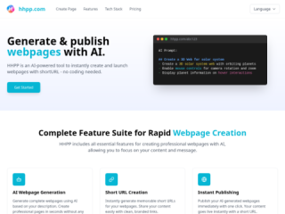 HHPP: AI-Powered Webpage Creation and Publishing