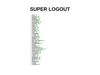 Super Logout: Quick Logout for Multiple Online Services