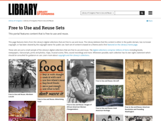 Library of Congress Free to Use and Reuse Sets