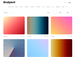 Grabient: Gradient Generator and Palette Finder for Designers