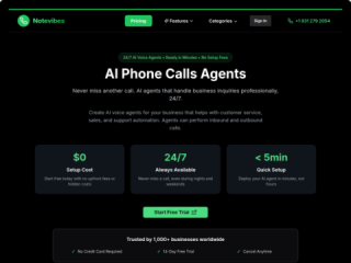 Notevibes - AI-Powered Phone Call Agents for Business