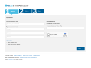 Rate.CX Poll Maker: Create Free Online Polls