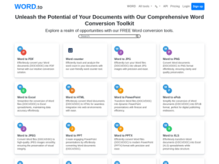 Word.to: Comprehensive Word Conversion Toolkit