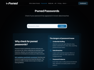 Pwned Passwords: Secure Password Checking Service