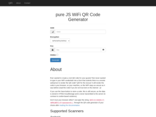 QiFi: Pure JS WiFi QR Code Generator