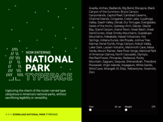 National Park Typeface: A Free Font Inspired by America&#039;s National Parks