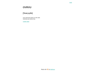 OVRVU: Minimal and Stress-Free Personal Space on the Web