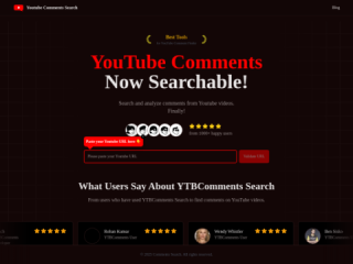 YouTube Comments Search - Effortlessly Search and Download YouTube Video Comments