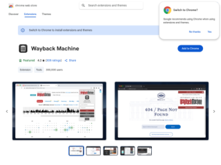 Wayback Machine Browser Extension