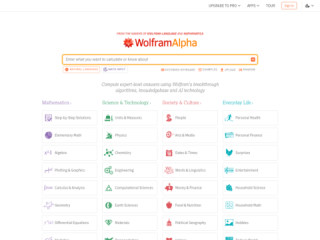 Wolfram|Alpha: Computational Intelligence for Students and Professionals