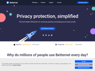 Betternet VPN Service for Secure Browsing