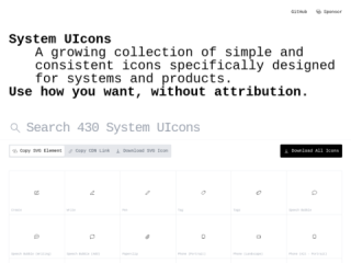 System UIcons: Free, Open-Source Icons for Systems and Products