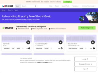 Mixkit Music: Royalty-Free Stock Music for Videos and More