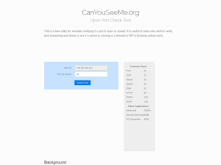 Can You See Me - Open Port Check Tool