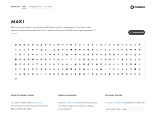 Maki Icons: Open Source Icon Set for Map Designers