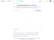 Stable Diffusion XL on TPUv5e by Google