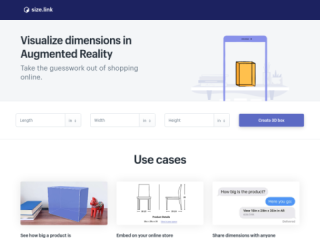 Size.link - Visualize Product Dimensions in Augmented Reality