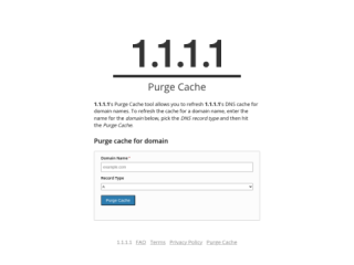 1.1.1.1 Purge Cache Tool