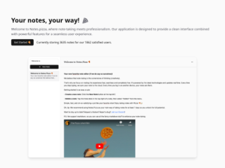 Notes.Pizza - Elegant Note Taking for the Modern User