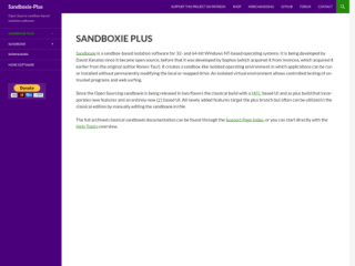 Sandboxie-Plus: Open Source Sandbox-Based Isolation Software