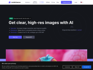 LetsEnhance: AI-Powered Image Enhancement and Upscaling