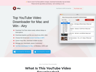 YouTube Downloader Airy - Efficient YouTube Video Downloader