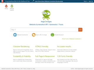 Page2Images: Website Screenshot API Generator Tools