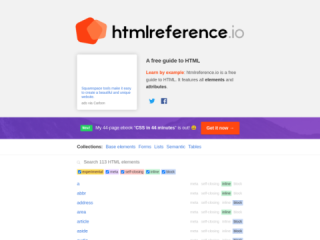 HTMLLearn HTML Elements and Attributes Reference