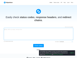 httpstatus.io - Bulk URL HTTP Status Code, Header &amp; Redirect Checker