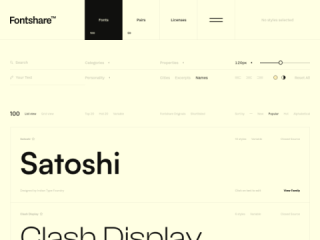 Fontshare: Quality Fonts for Free