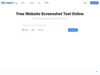 MagickImg: Free Online Website Screenshot Tool