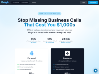Ring4: AI-Powered Phone System for Businesses