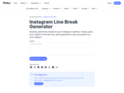 Instagram Line Break Generator by Pallyy