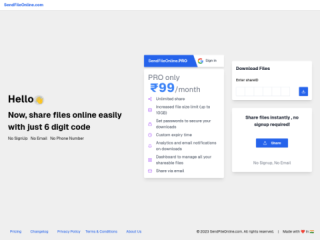 SendFileOnline: Simple File Sharing Service