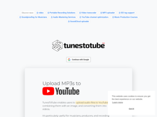 TunesToTube - Convert MP3 to YouTube Videos in HD