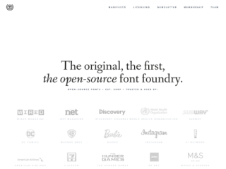The League of Moveable Type - Open-Source Fonts for Designers