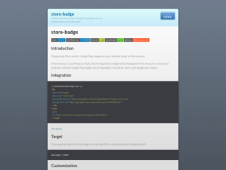 store-badge: Smart App Store and Google Play Badges for Websites