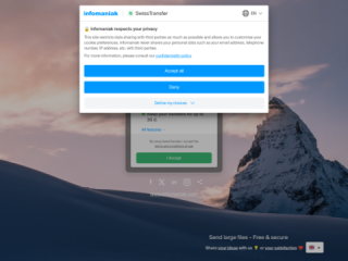 SwissTransfer: Secure File Sharing Service