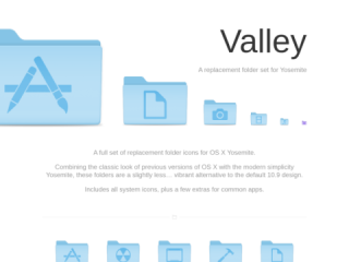 Valley Folders: Custom Icon Set for OS X Yosemite