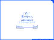 Screen Guru - Capture Clean Website Screenshots Online