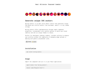 Boring Avatars: Open-Source React Library for Customizable SVG Avatars