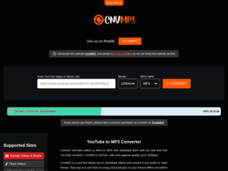 CnvMP3: Ad-Free YouTube to MP3/MP4 Converter